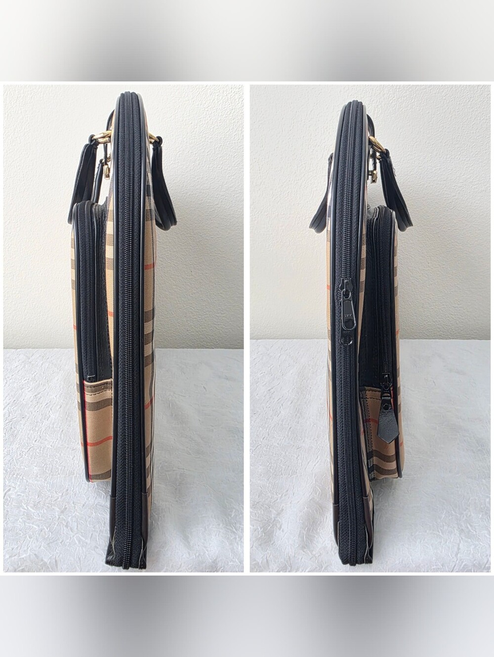 Auth Burberry Nova Check Garment Travel Bag - Picture 11 of 12